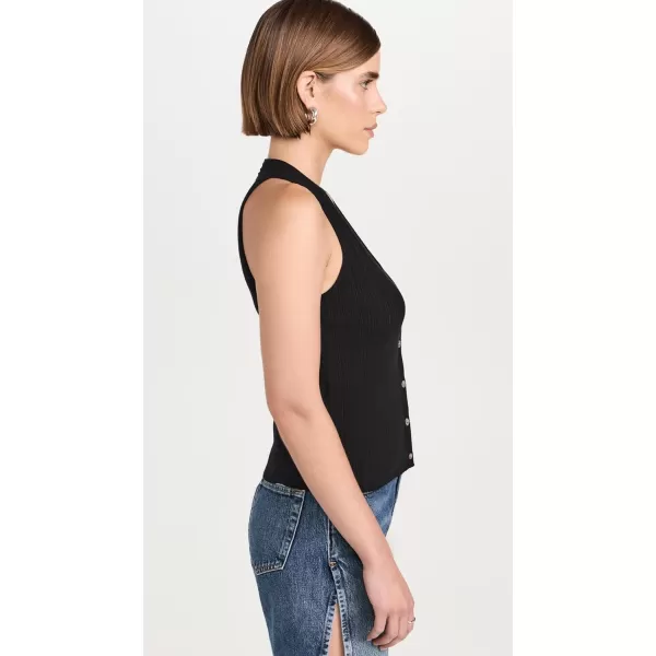 Vince Womens Button TankBlack