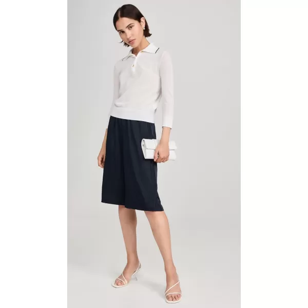 Vince Womens Pique PoloOff WhiteCoastal