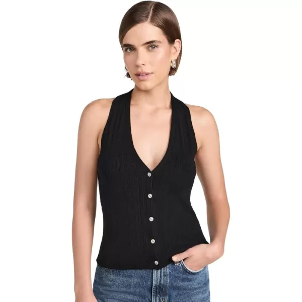 Vince Womens Button TankBlack