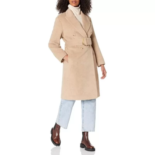 Vince Womens Belted Peak Lapel CoatFauna