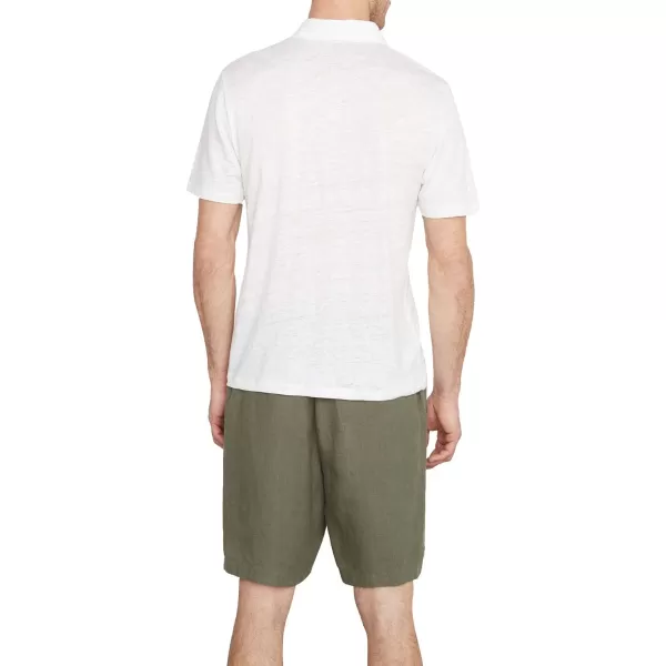 Vince Mens Linen PoloOptic White