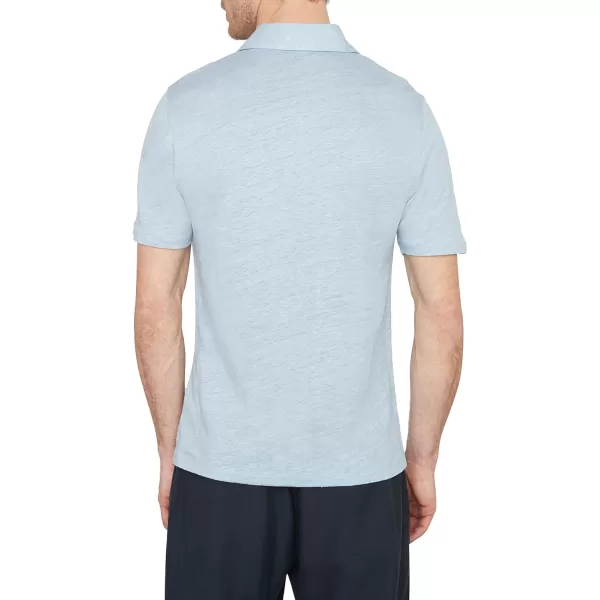 Vince Mens Linen SS PoloChalk Blue