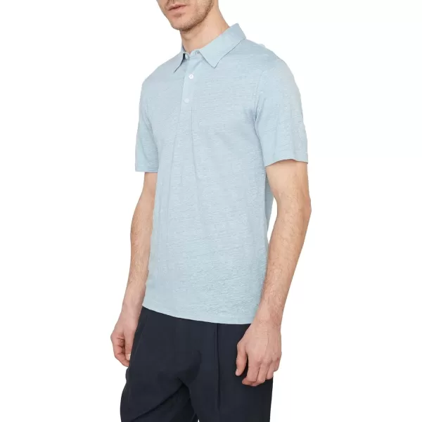 Vince Mens Linen SS PoloChalk Blue