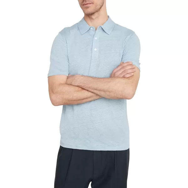 Vince Mens Linen SS PoloChalk Blue