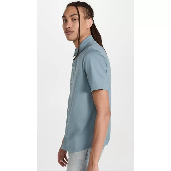 Vince Mens SS Button Down ShirtTeal Pool