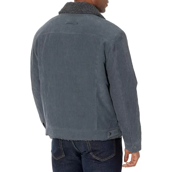 Vince Mens Sherpa Lined Corduroy TruckerBlue Steel