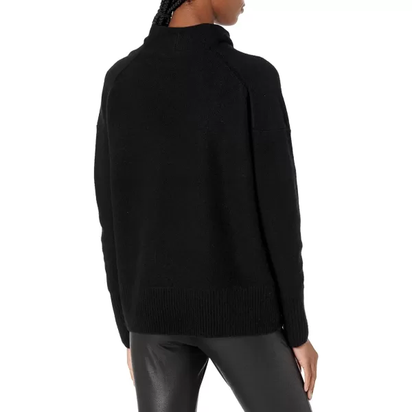 Vince Womens Boiled Cashmere Cowl Neck PulloverBlack