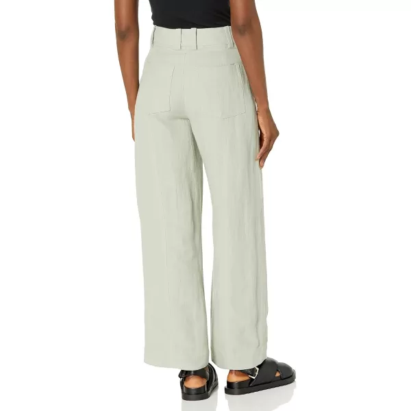 Vince Womens Drop Waist Utility Wide Leg PantsMint Stone