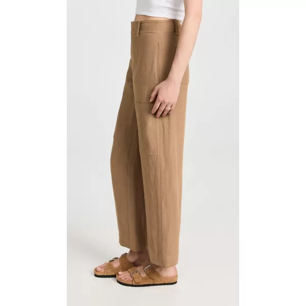 Vince Womens Drop Waist Utility Wide Leg PantsTobacco