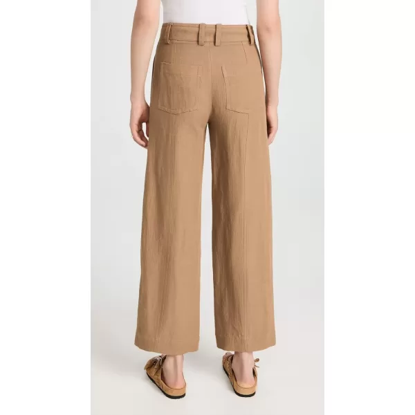 Vince Womens Drop Waist Utility Wide Leg PantsTobacco