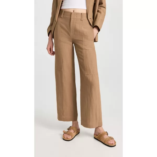 Vince Womens Drop Waist Utility Wide LegTobacco