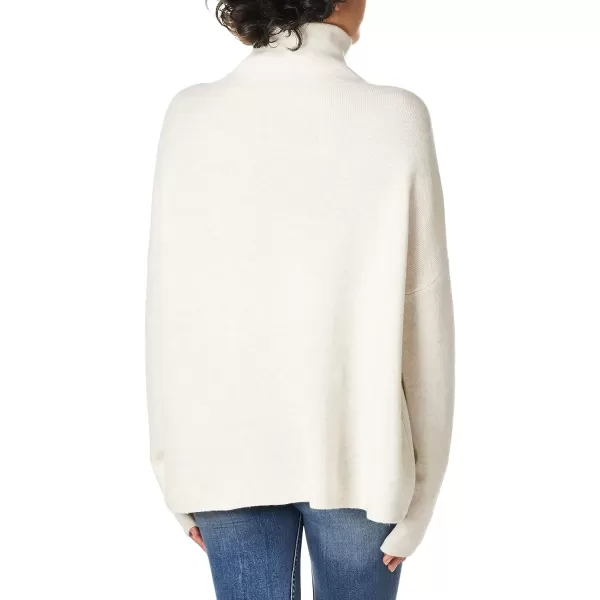 Vince Womens Funnel Neck PulloverHeather White