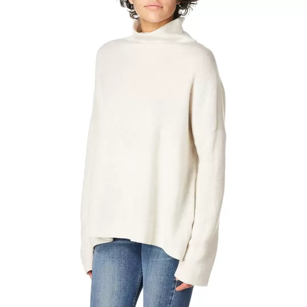 Vince Womens Funnel Neck PulloverHeather White