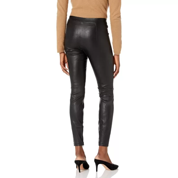 Vince Womens Leather Zip LeggingBlack