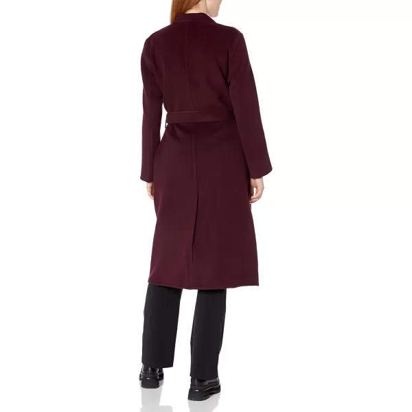 Vince Womens Long Classic CoatDeep Wine