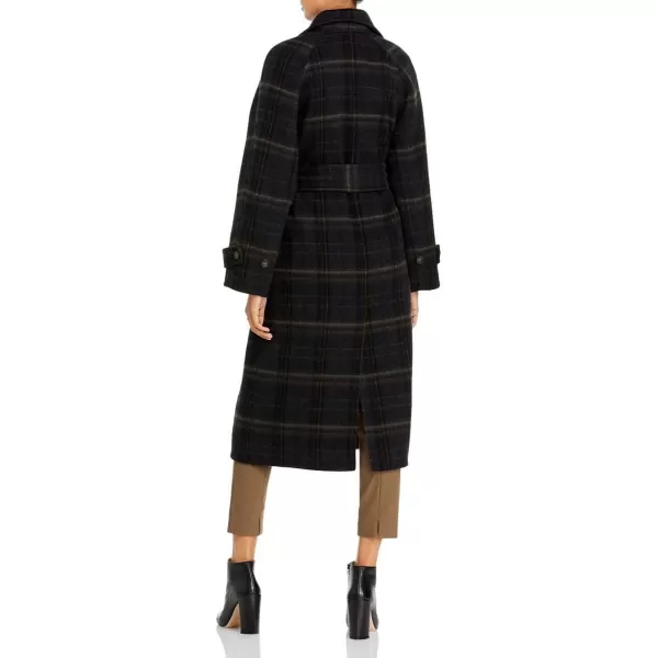 Vince Womens Modern Plaid CoatCoastalSage