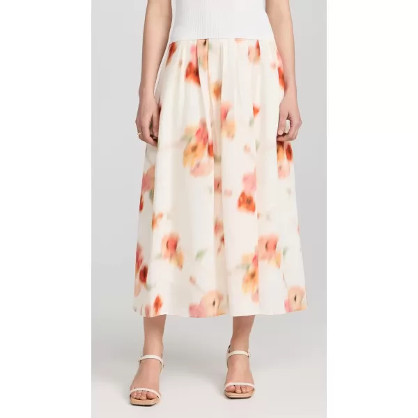 Vince Womens Poppy Blur Gathered Easy SkirtCream Dusk