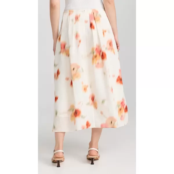 Vince Womens Poppy Blur Gathered Easy SkirtCream Dusk