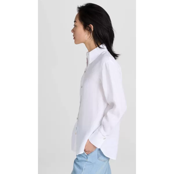 Vince Womens Relaxed Long Sleeve Button Down ShirtOptic White