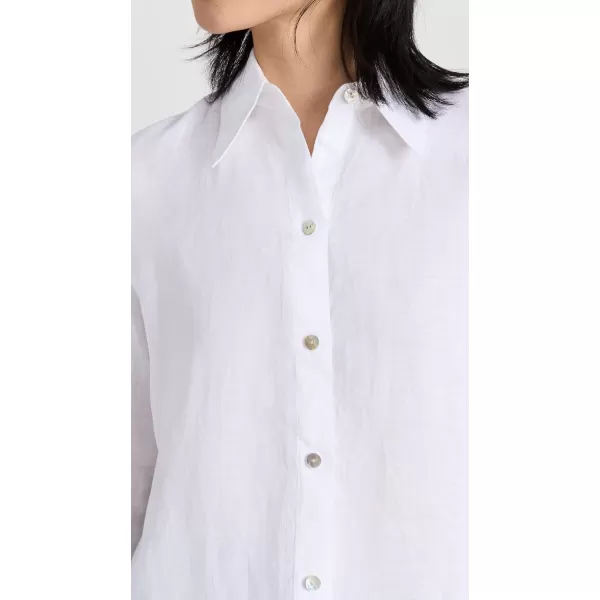 Vince Womens Relaxed Long Sleeve Button Down ShirtOptic White