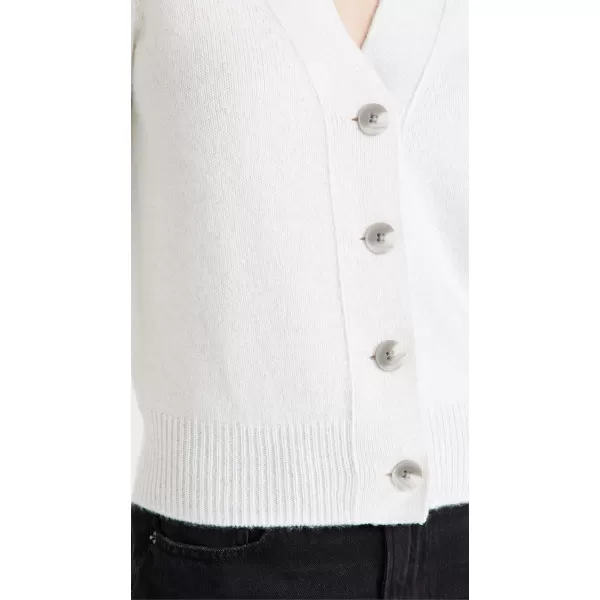 Vince Womens Shrunken Button CardiganHeather White