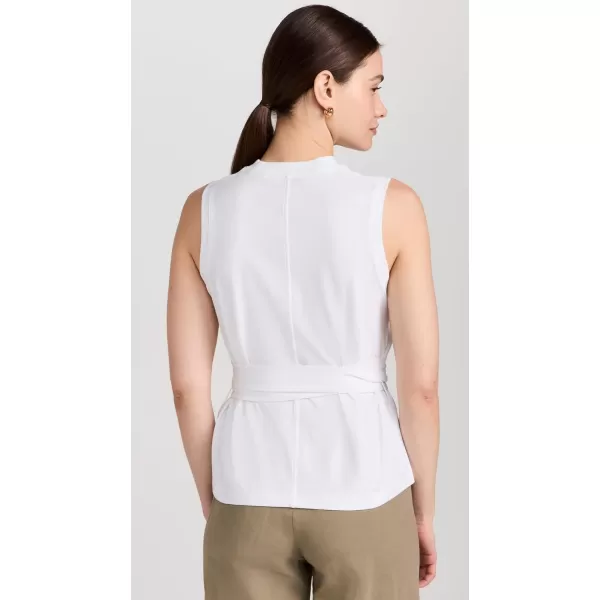 Vince Womens Sleeveless Wrap TopOptic White