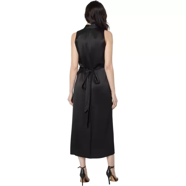 Vince Womens Slvls Draped Wraped DressBlack