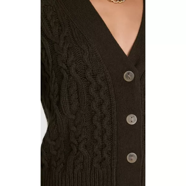 Vince Womens Triple Braided Cable SweaterBlack Leaf