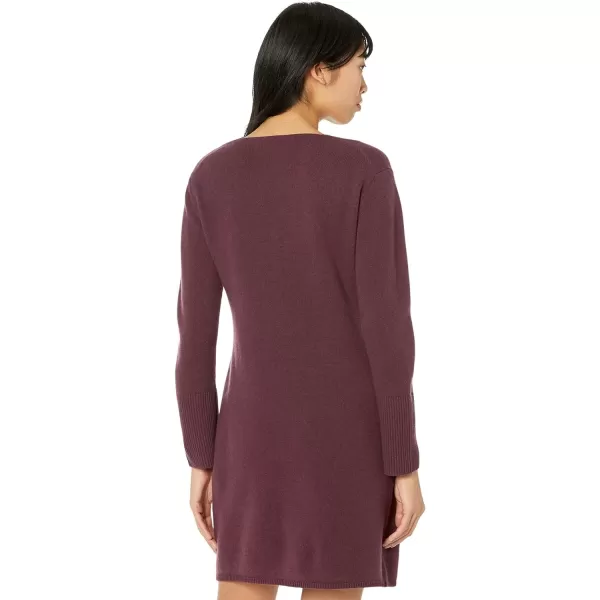 Vince Womens V Sweater DressPlum Night