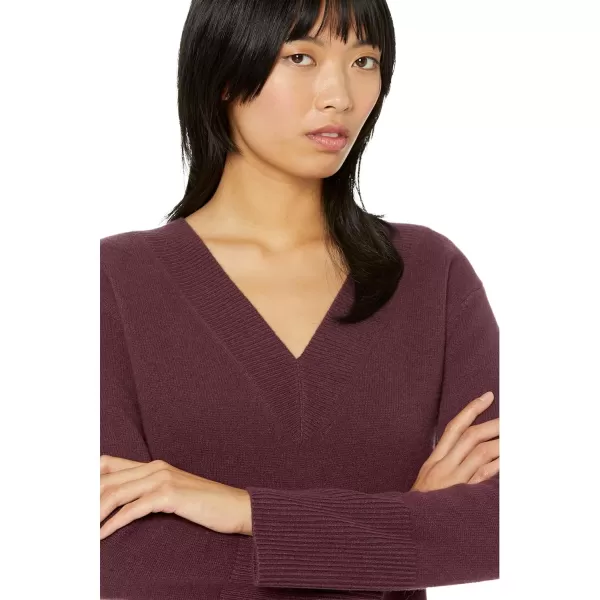 Vince Womens V Sweater DressPlum Night