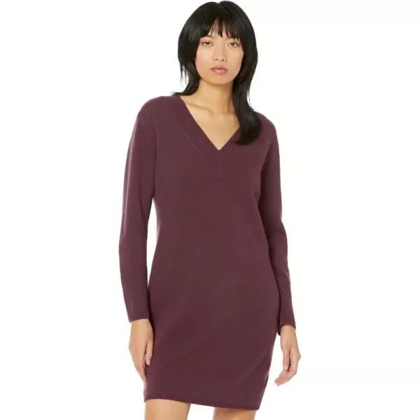 Vince Womens V Sweater DressPlum Night