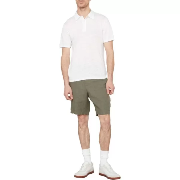 Vince Mens Linen PoloOptic White