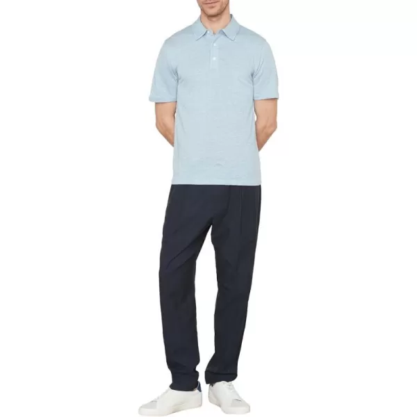 Vince Mens Linen SS PoloChalk Blue