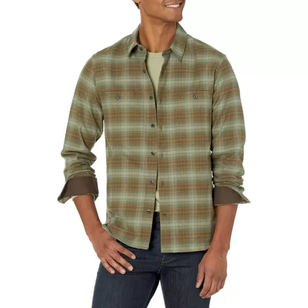 Vince Mens Seaview Plaid Long SleeveJade Quartz