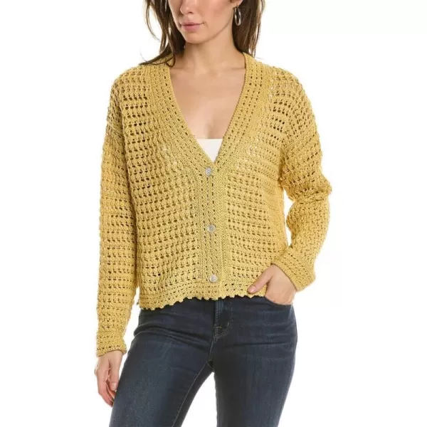 Vince Womens Crochet CardiganWarm Sand