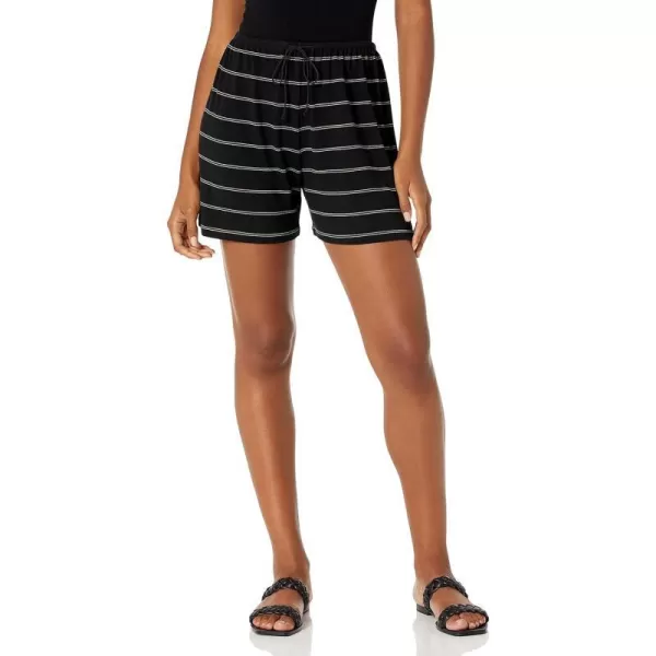 Vince Womens Dbl Chalk Stripe ShortBlackSmokey Quartz