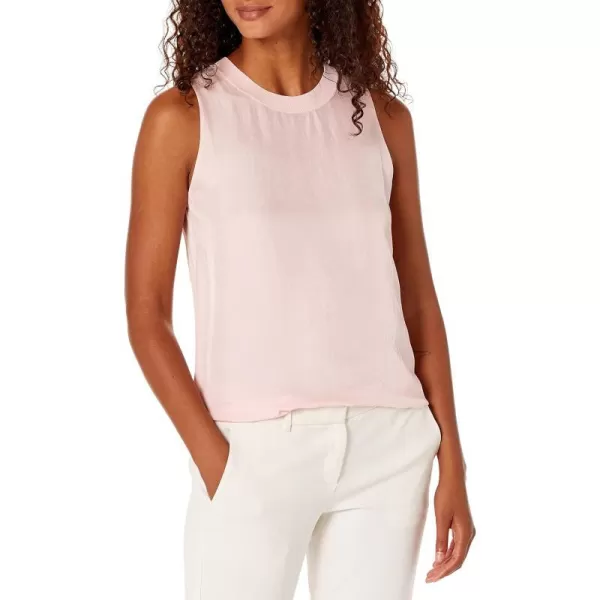 Vince Womens Rib Trim Crew Neck ShellPetal Clay