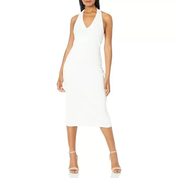 Vince Womens Ribbed Halter DressOptic White