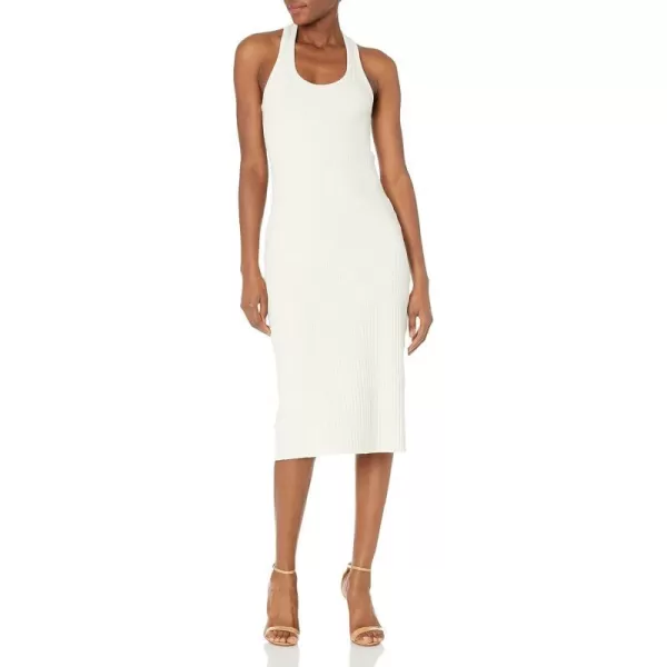 Vince Womens Ribbed Halter Neck Tank DressBone