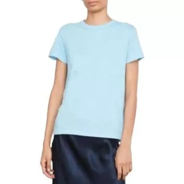 Vince Womens Short Sleeve Relaxed TeeLt Lagoon