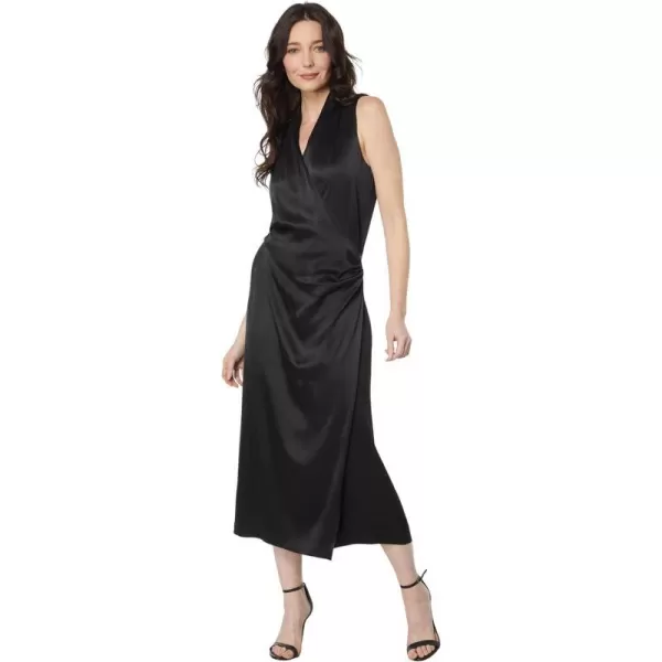 Vince Womens Slvls Draped Wraped DressBlack