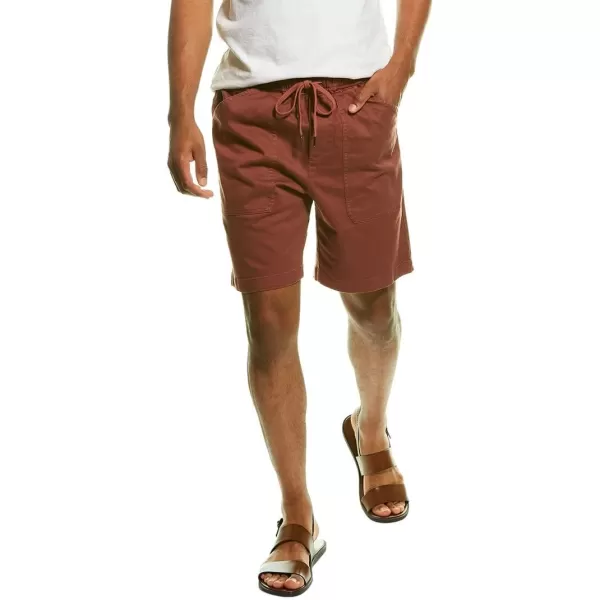 Vince Mens Canvas Garment Dye ShortDk Burnt Fig