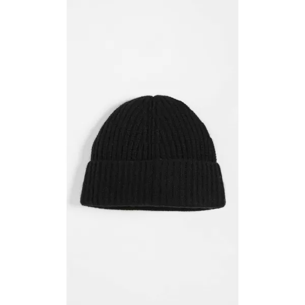 Vince Mens Cashmere Blend Shaker Stitch Knit HatBlack