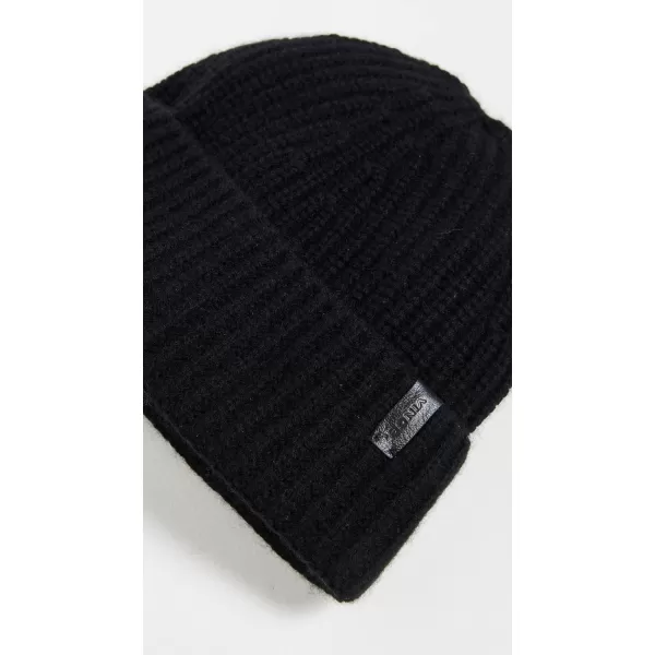 Vince Mens Cashmere Blend Shaker Stitch Knit HatBlack