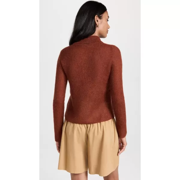 Vince Womens Brushed Polo SweaterCinnamon