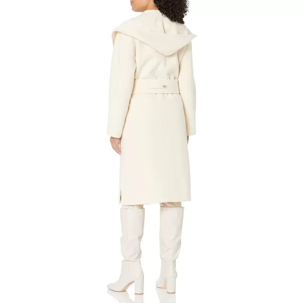 Vince Womens Draped Hooded CoatChalk