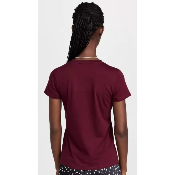 Vince Womens Essential CrewPlum Wine