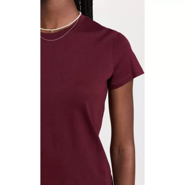 Vince Womens Essential CrewPlum Wine