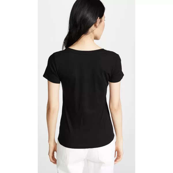 Vince Womens Essential VNeckBlack