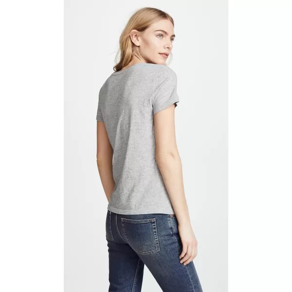 Vince Womens Essential VNeckH Grey